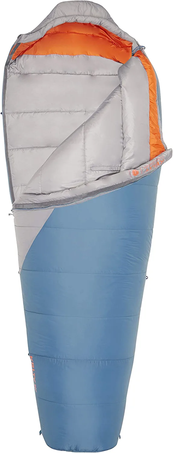 Kelty Cosmic Synthetic Fill 20 Degree Backpacking Sleeping Bag – Compression Straps. Stuff Sack Included. Long. Tapestry Blue