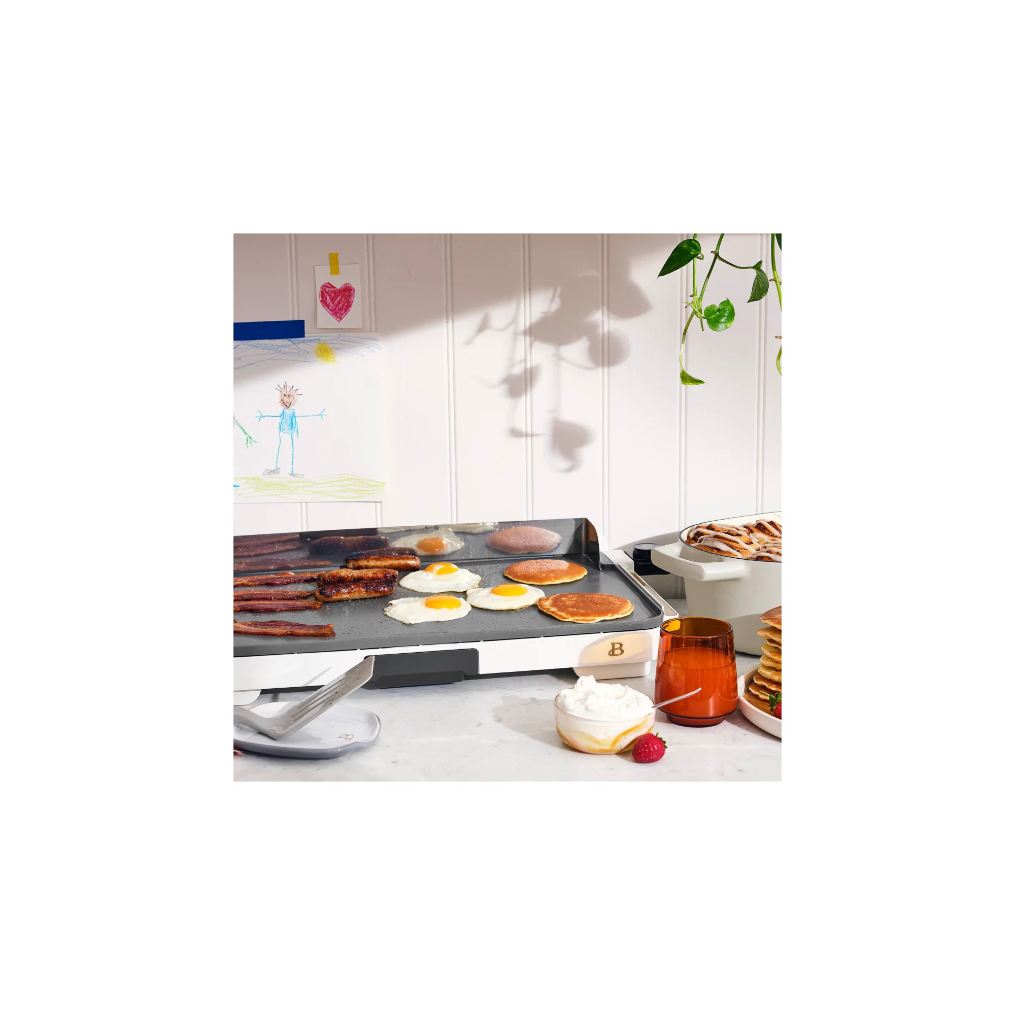 Beautiful Extra Large Griddle. White Icing by Drew Barrymore 12″ x 22″