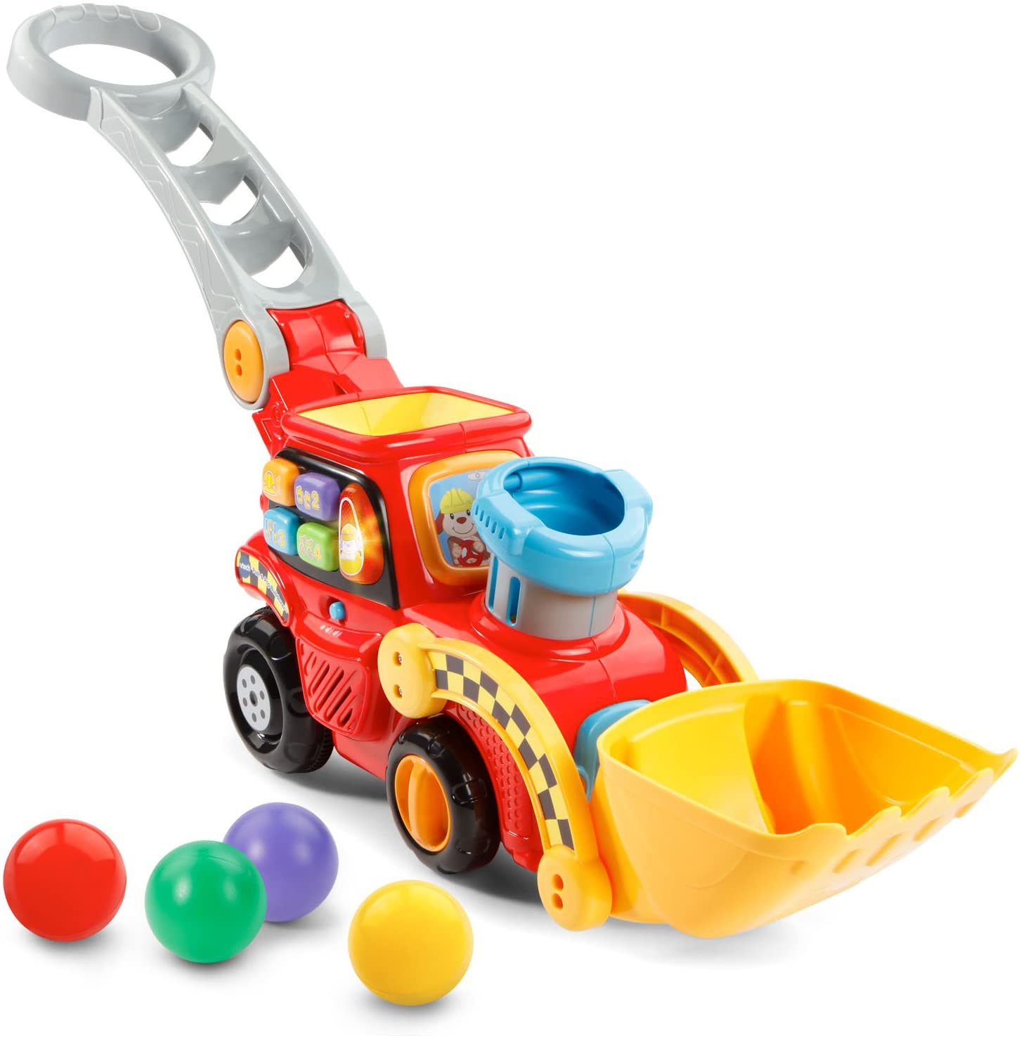 VTech Pop-a-Balls Push and Pop Bulldozer. Red