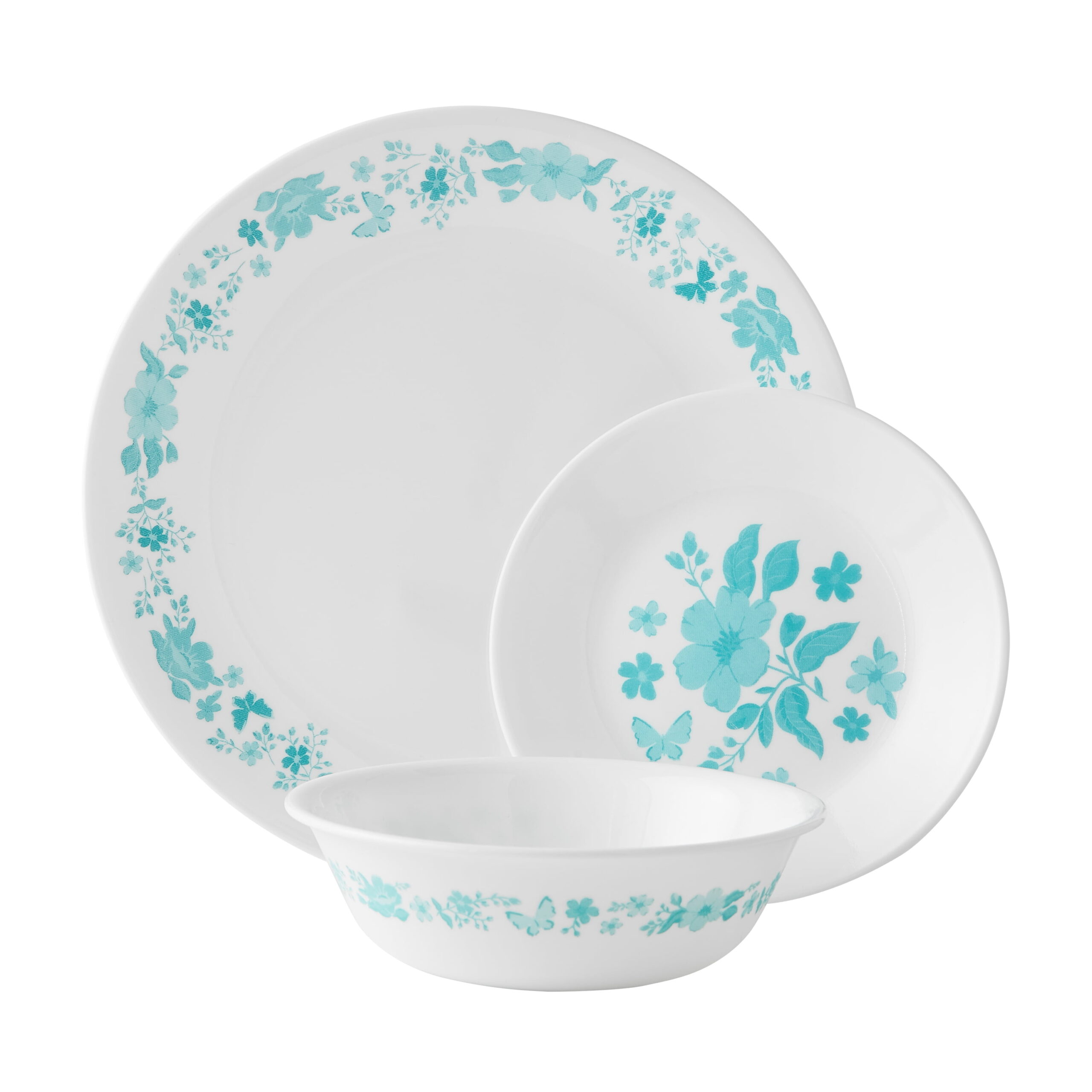 The Pioneer Woman by Corelle 12-Piece Dinnerware Set. Evie. Teal