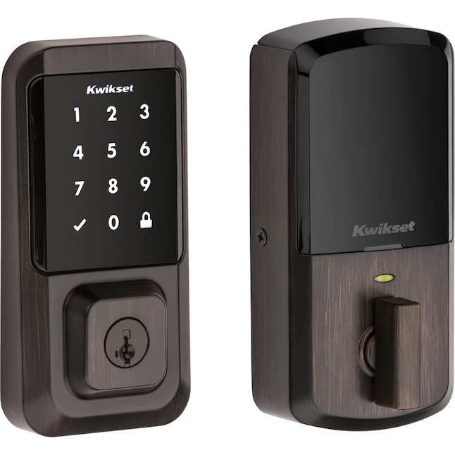 Kwikset Halo Wi-Fi Smart Lock Keyless Entry Electronic Touchscreen Deadbolt Featuring SmartKey Security. Venetian Bronze