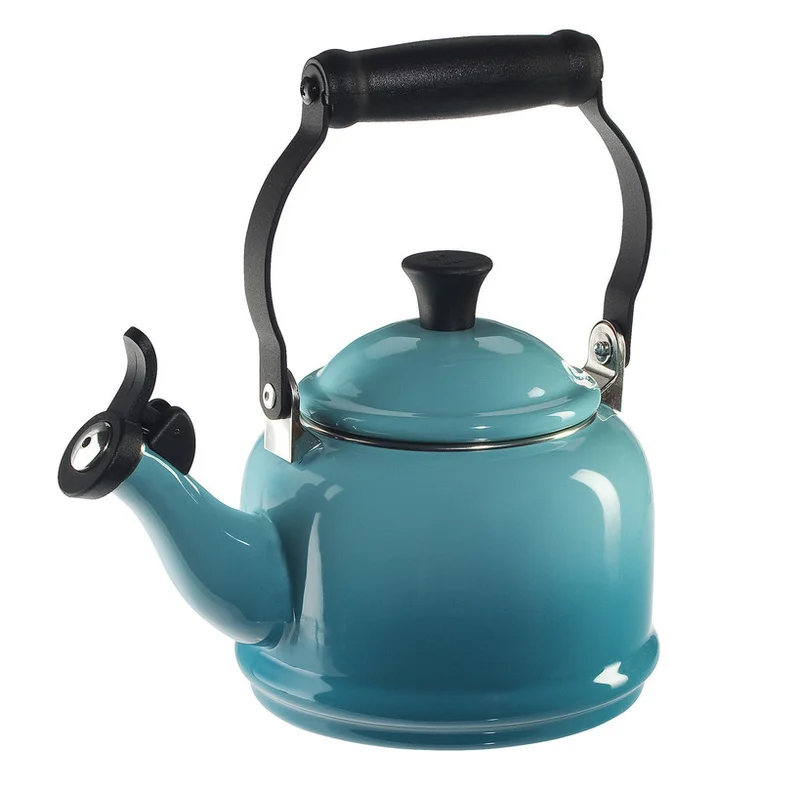Le Creuset Q9401-17 Enamel On Steel Demi Tea Kettle. 1.25 qt.. Caribbean