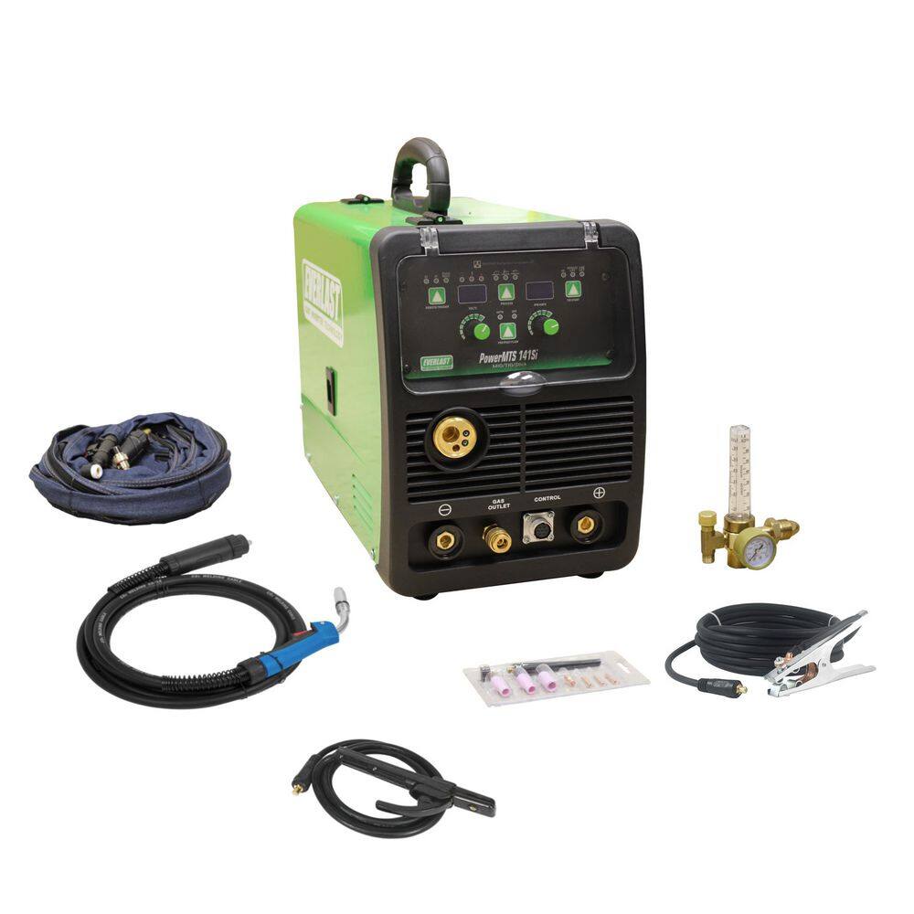 Everlast PowerMTS 141Si 140 Amp 110-Volt AC Voltage Input DC MIG/TIG/Stick Multi-Process Welder Compact and Lightweight