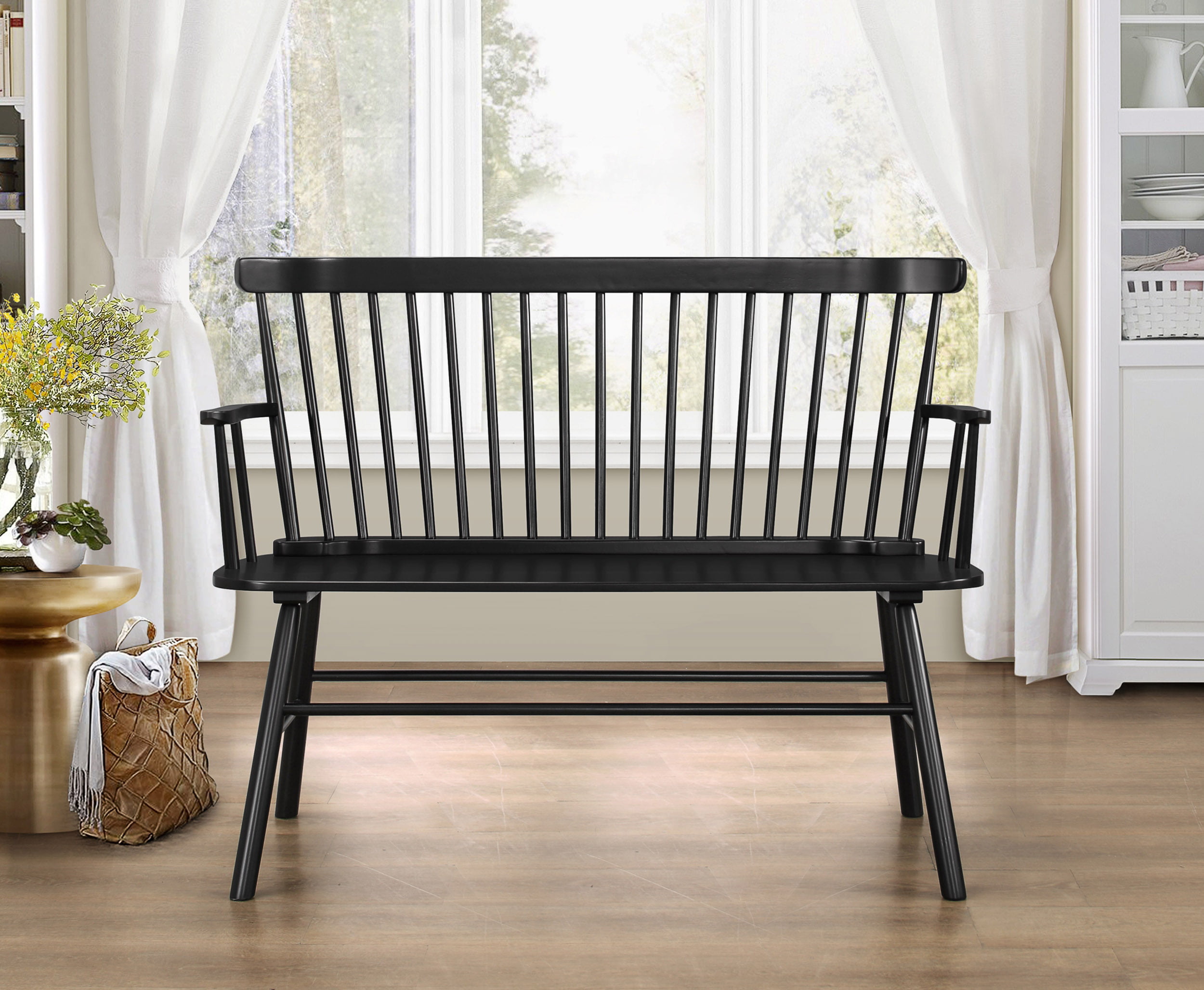 Crown Mark Jerimiah Back Support Bench. Black