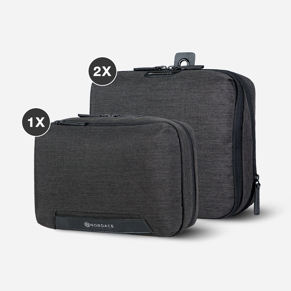 Pack-It-All Bundle: 2x Packing Cubes & 1x Wash Pouch. Black