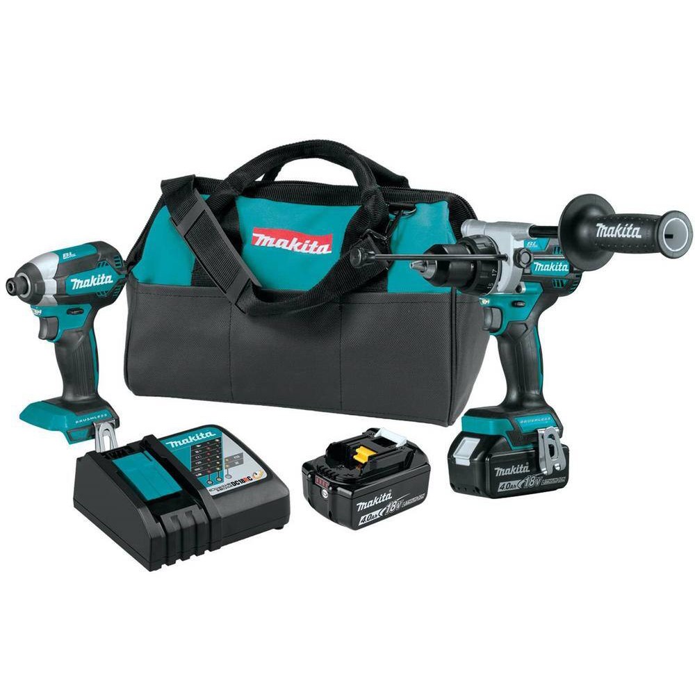 Makita XT291M 18V LXT Lithium-Ion Brushless Cordless 2-Piece Combo Kit (Hammer Drill/Impact Driver) 4.0Ah