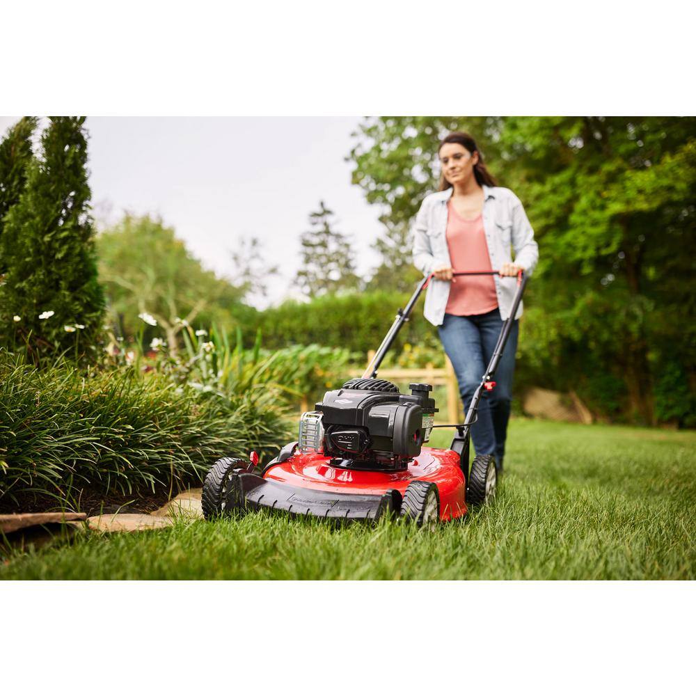 Troy-Bilt TB105B 21 in. 140 cc Briggs and Stratton Gas Push Lawn Mower with Mulching Kit Included