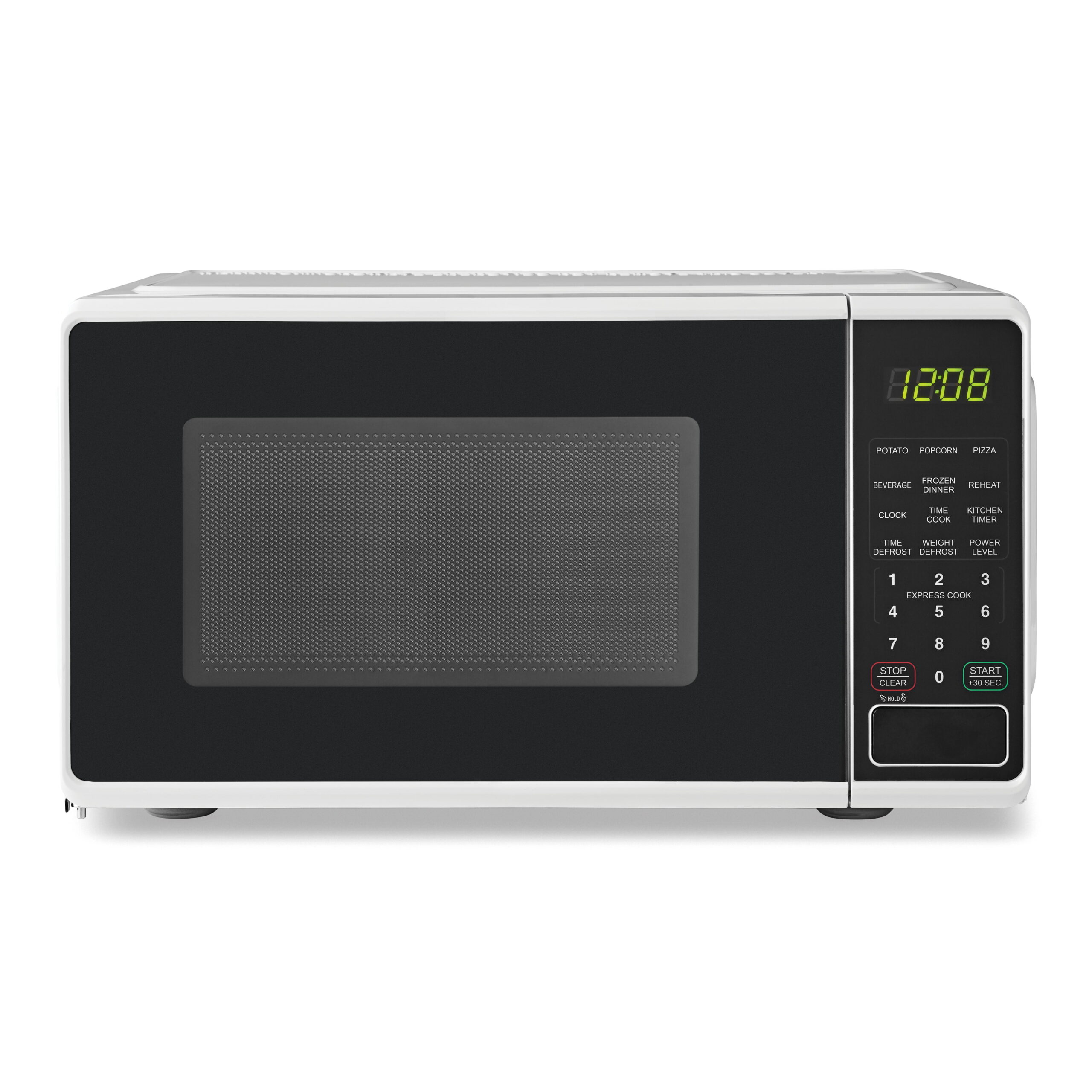 Mainstays 0.7 Cu ft Compact Countertop Microwave Oven. White