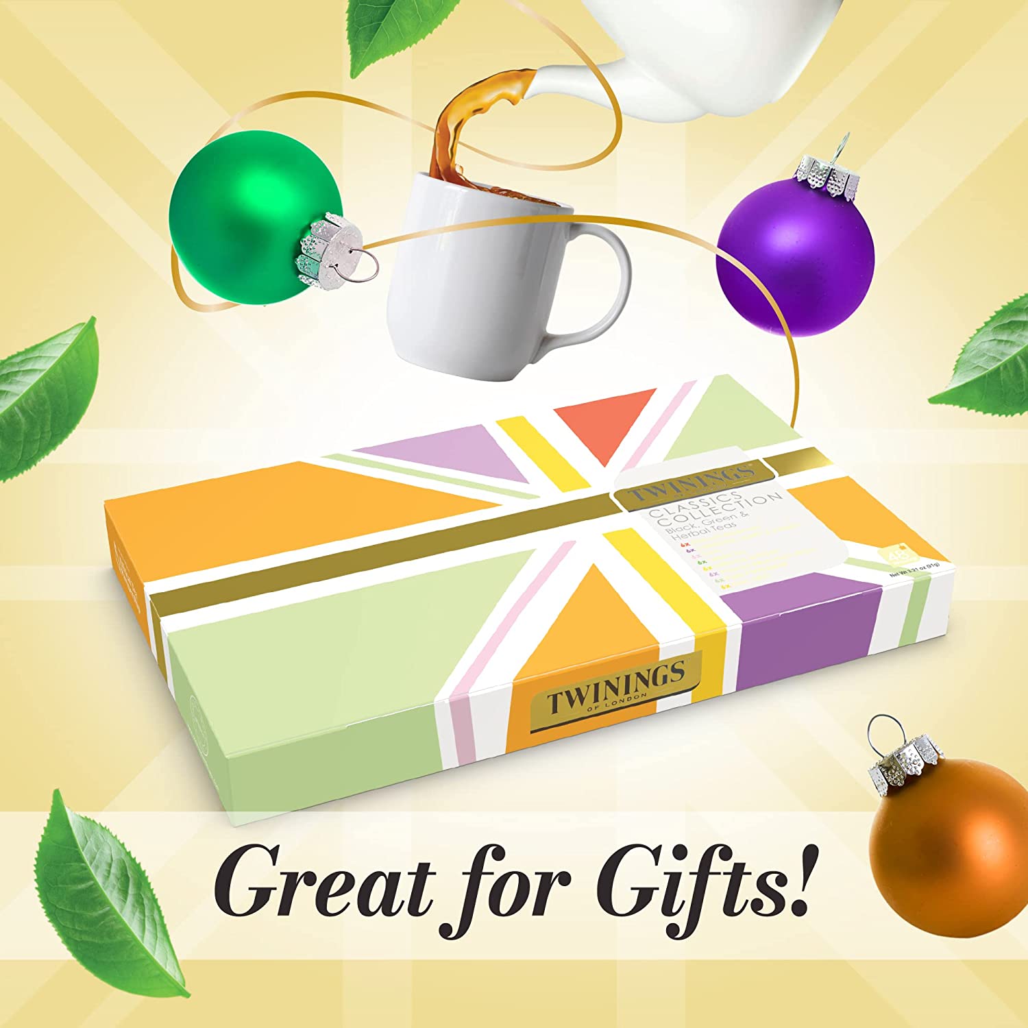 Twinings of London Variety Gift Box Sampler. 48 Tea Bags. Pack of 1