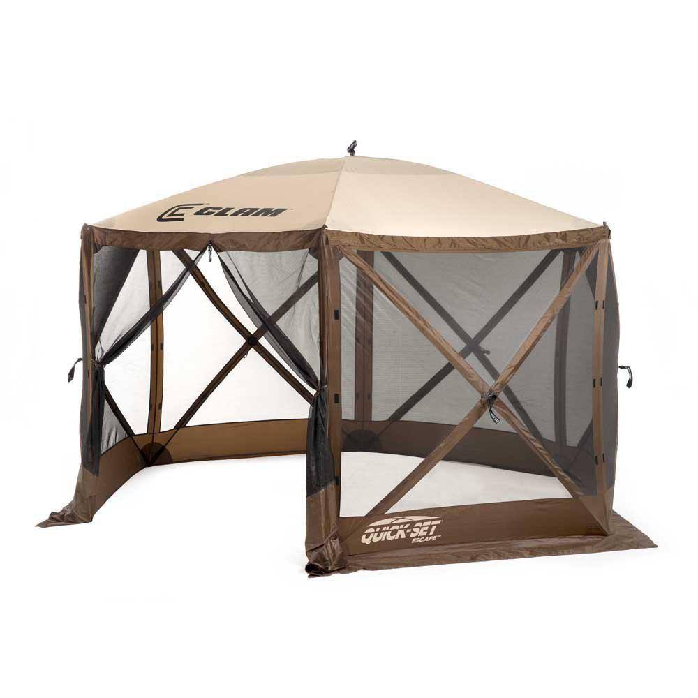 Clam 2 x CLAM-9879 + CLAM-9898 Quick Set Escape Portable Outdoor Canopy Plus Wind and Sun Panels (2-Pack)