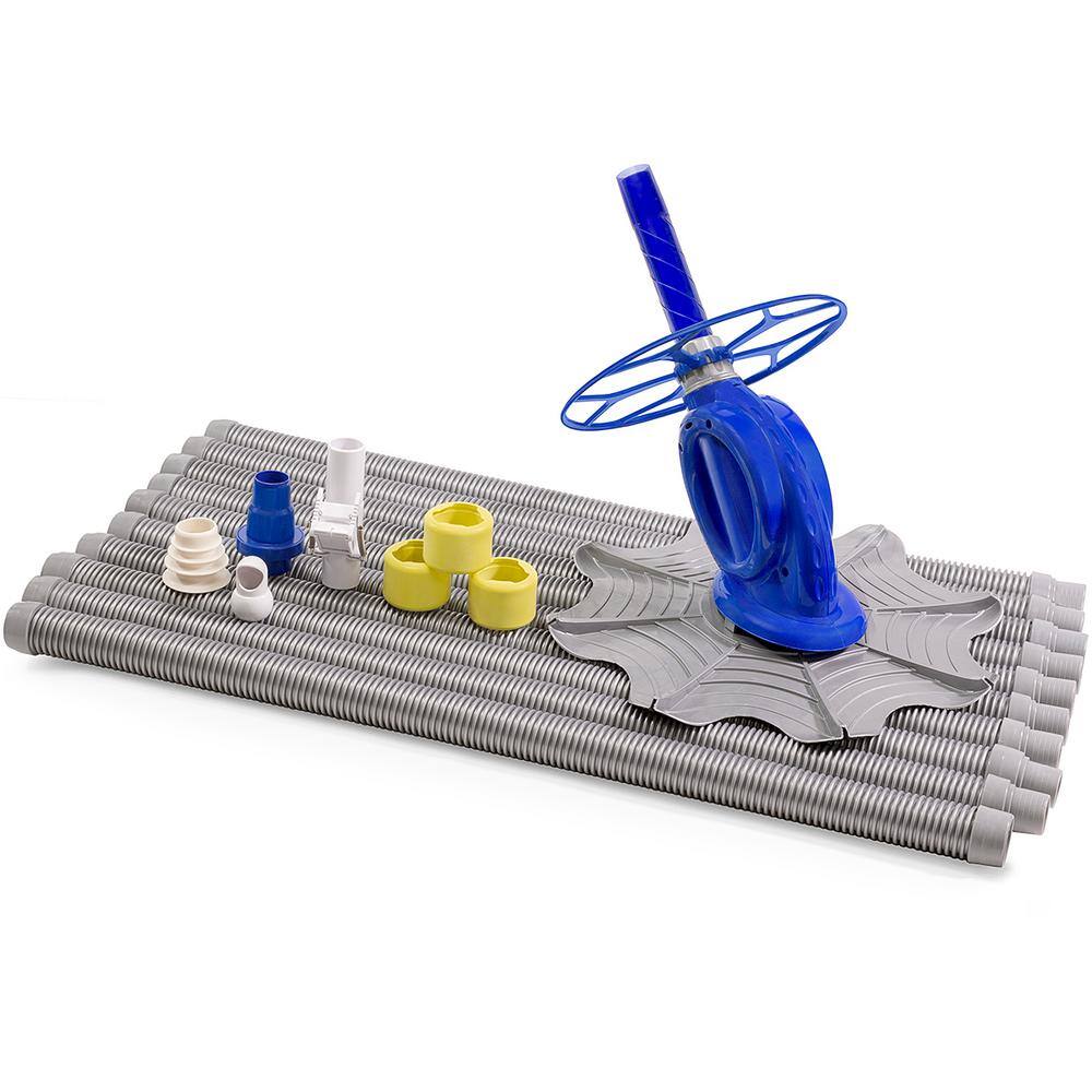 XtremepowerUS 75116-H1 G4 Turbo Automatic Suction Vacuum Pool Cleaner with Hose Set for In-Ground and Above-Ground Pools