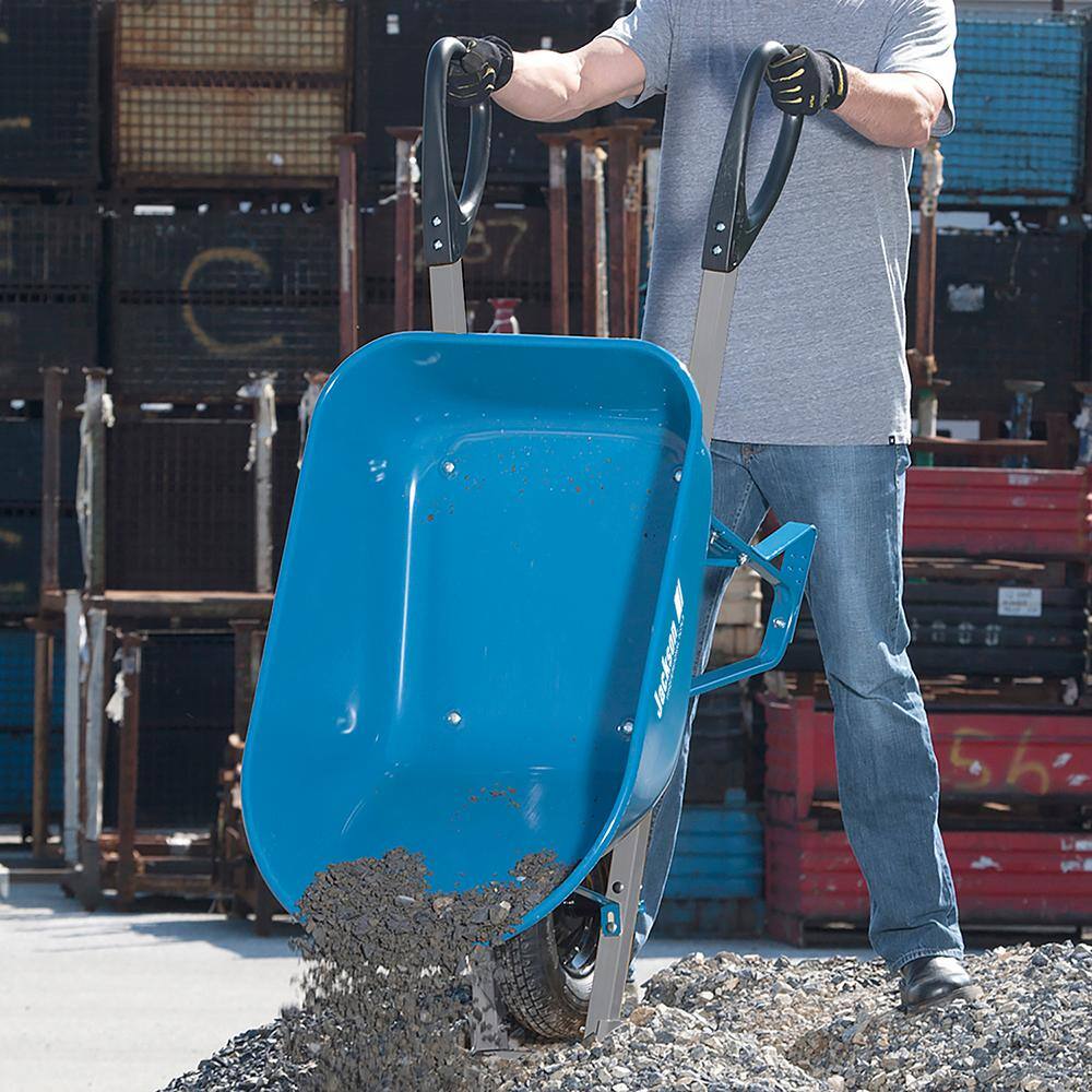 Jackson M6TCFF 6 cu. ft. Seamless Steel Wheelbarrow with Total Control Handles