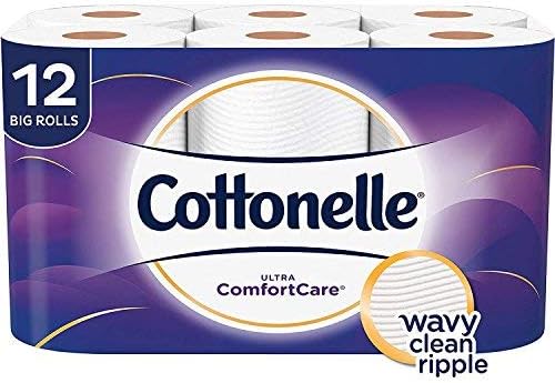 Cottonelle Ultra ComfortCare Big Roll Toilet Paper. Bath Tissue. 12 Toilet Paper Rolls