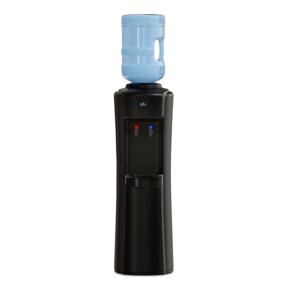 Brio CL520CV Curved Top Loading Water Cooler Dispenser - Hot and Cold Water. Black