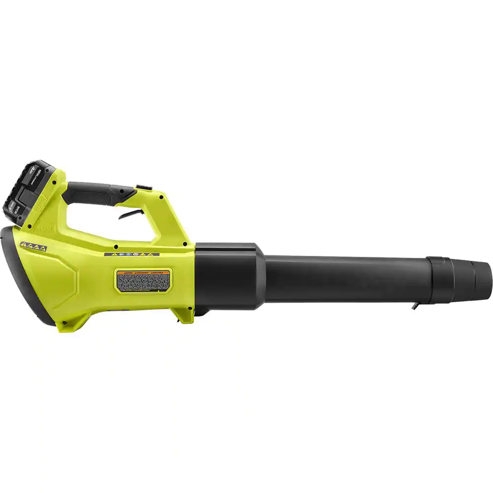 RYOBI P21140-BK ONE+ HP 18V Brushless Whisper Series 130 MPH 450 CFM Cordless Battery Leaf Blower w/ (2) 4.0 Ah Batteries & (2) Chargers