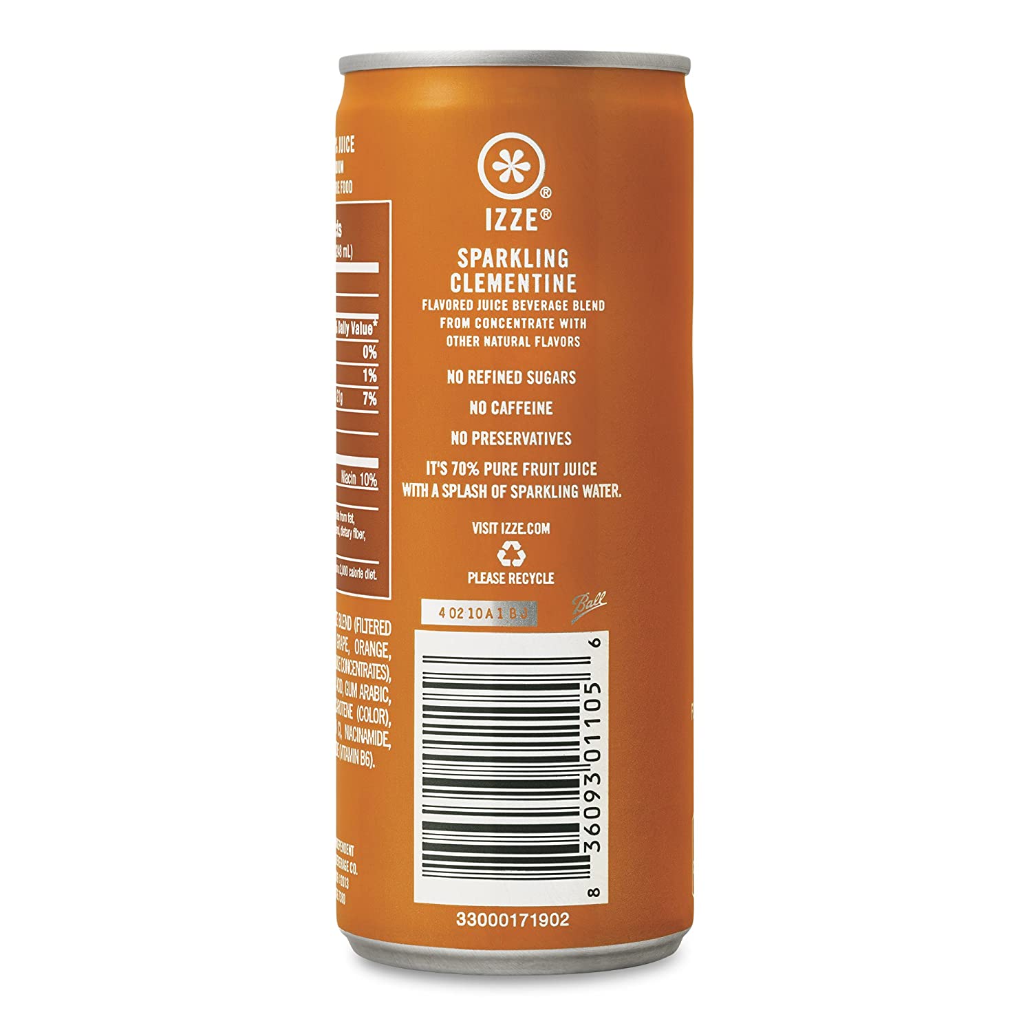 IZZE Sparkling Juice. Clementine. 8.4 Fl Oz (Pack of 24)