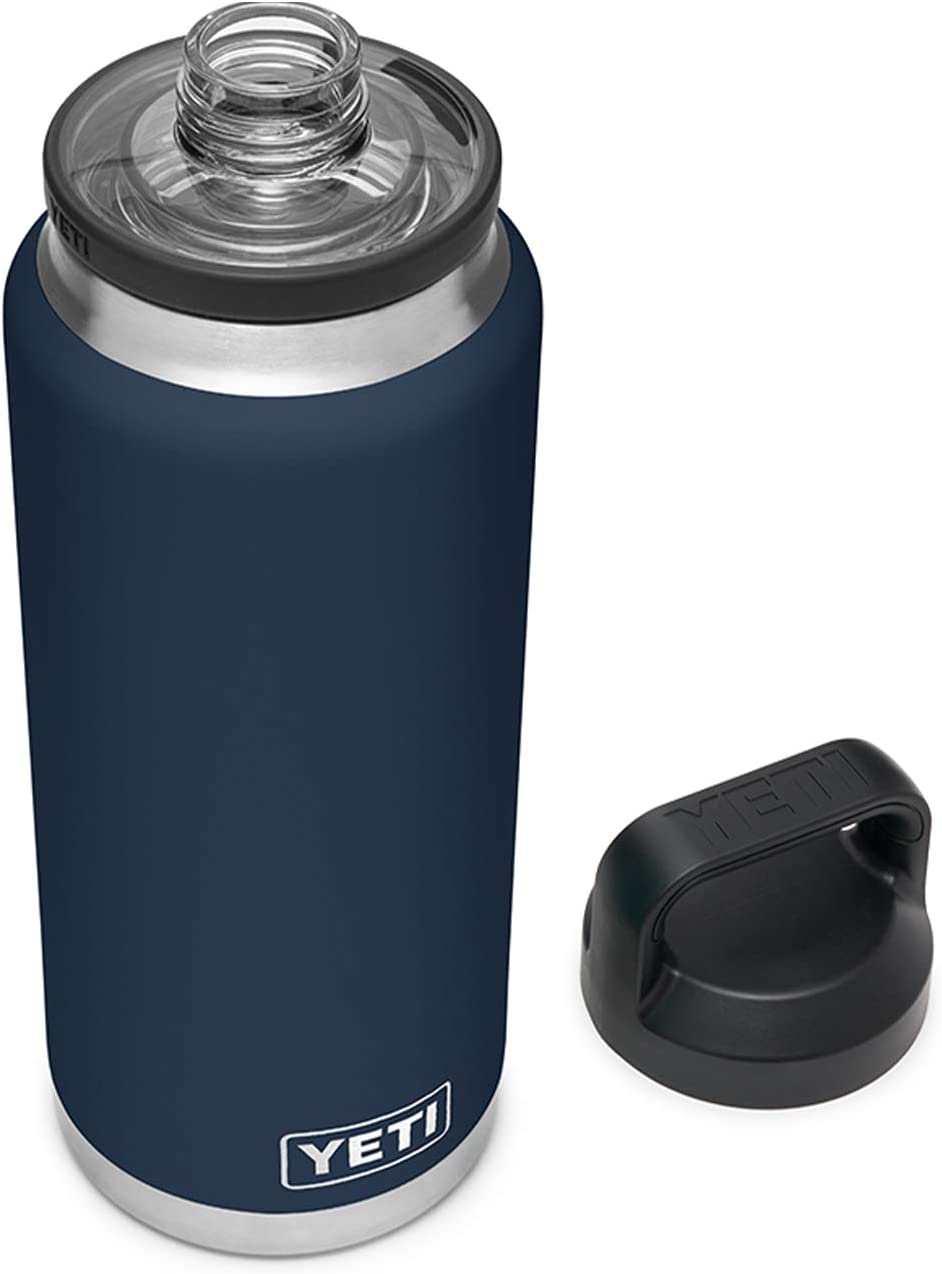 YETI Rambler 36 oz Bottle. Vacuum Insulated. Stainless Steel with Chug Cap. Navy