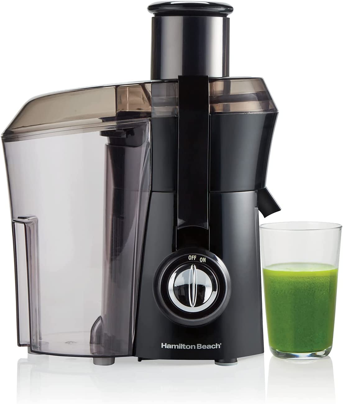 Hamilton Beach Juicer Machine. Big Mouth Large 3 Feed Chute for Whole Fruits and Vegetables. Easy to Clean. Centrifugal Extractor. BPA Free. 800W Motor. Black