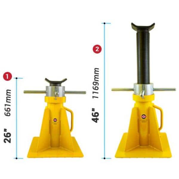 ESCO 10803 20-Ton Heavy-Duty Screw Style Jack Stand (Tall)