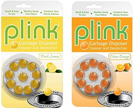 Plink Plink Garbage Disposal Cleaner & Deodorizer. Lemon & Orange 2-Pack . 20ct