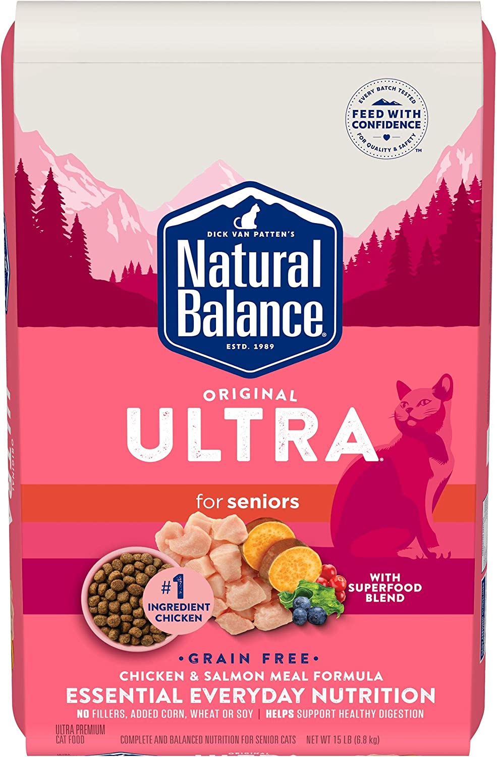 Natural Balance Original Ultra Indoor Chicken & Salmon Meal Dry Cat Food 15 Pound (Pack of 1)