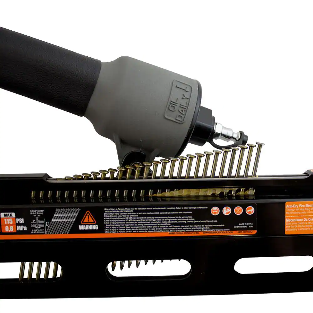 NuMax SFR2190 Pneumatic 21 Degree 3-1/2 in. Framing Nailer