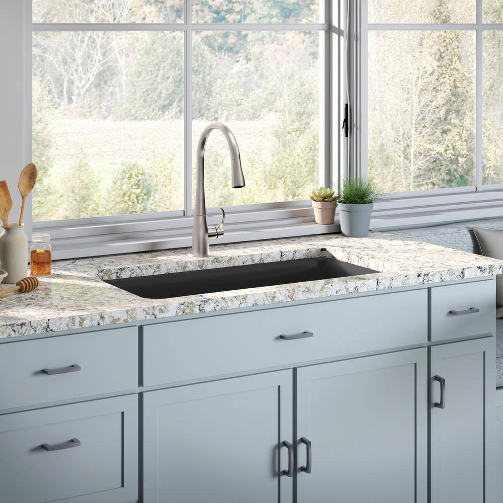 KOHLER  Simplice Single-Handle Pull-Down Sprayer Kitchen Faucet with DockNetik and Sweep Spray in Vibrant Stainless