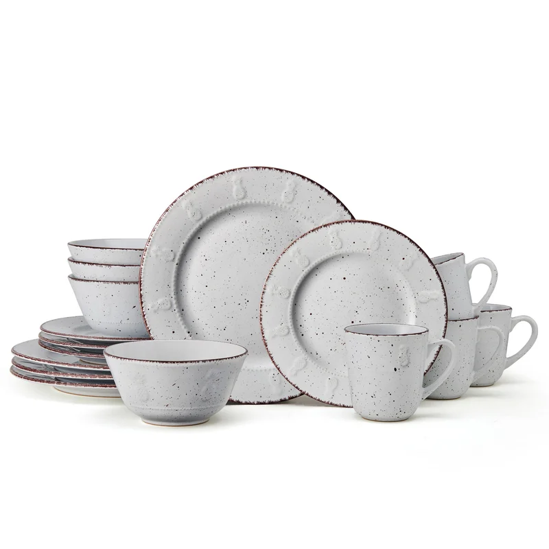 Pfaltzgraff 5274286 Pineapple 16-Piece Dinnerware Set. Assorted