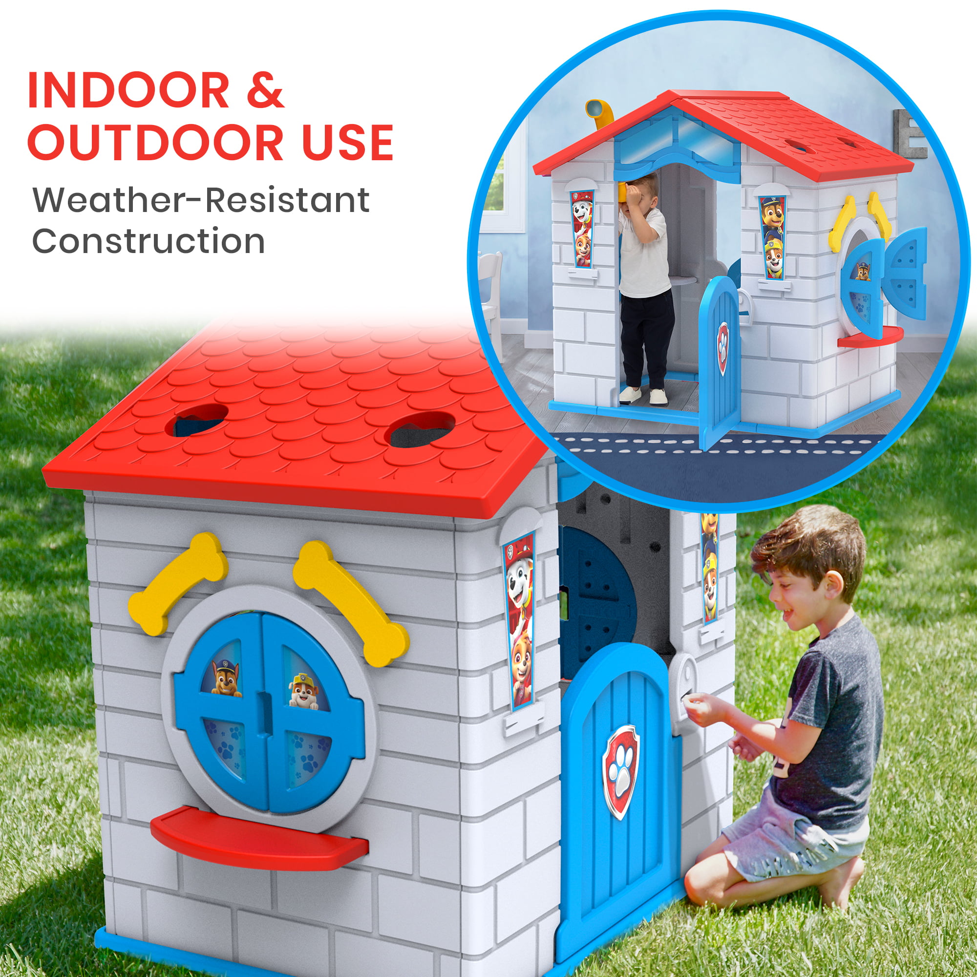 Nick Jr. PAW Patrol Plastic Indoor.Outdoor Playhouse with Easy Assembly