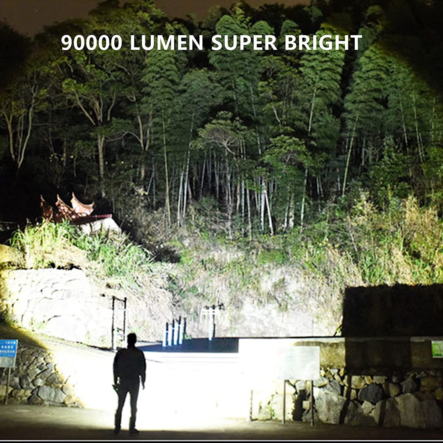 Lylting Rechargeable LED Flashlights High Lumens. 90000 Lumens Super Bright Zoomable Waterproof Flashlight