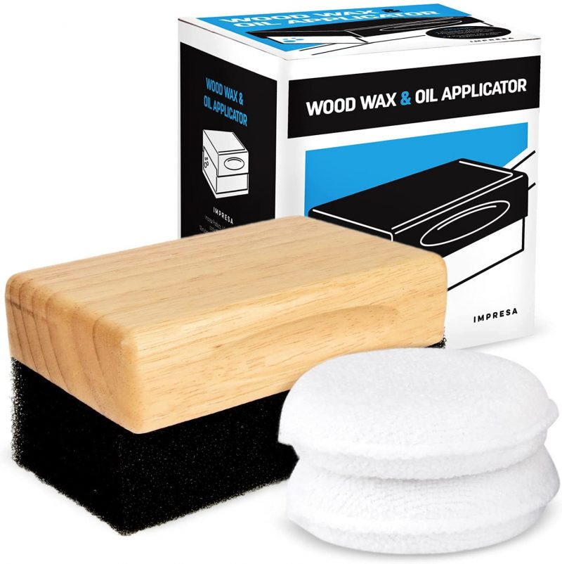 Impresa Oil & Wax Large Block Applicator with 2 Microfiber Buffing Pads