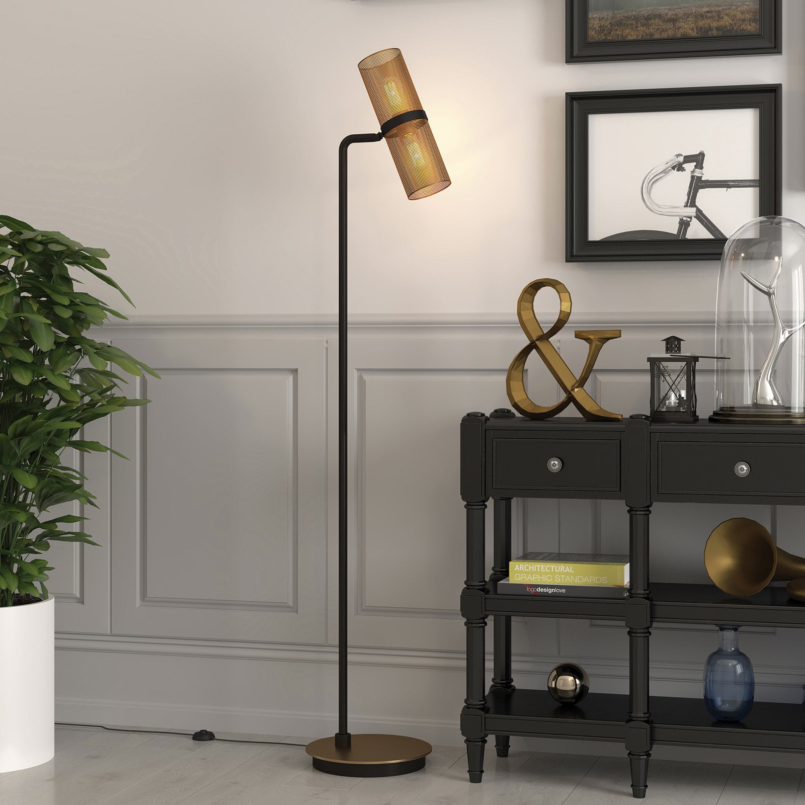 Evelyn&Zoe Industrial Metal Floor Lamp