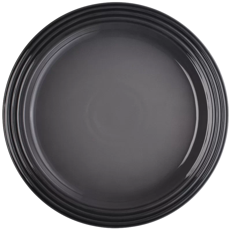 Le Creuset PG9200S4-277F Stoneware Set of 4 Dinner Plates. 10.5″ each. Oyster