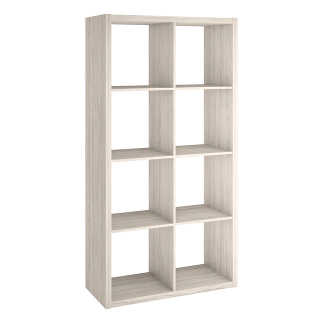 ClosetMaid  57.95-in H x 29.87-in W x 13.5-in D Bleached Walnut Wood Laminate 8 Cube Organizer