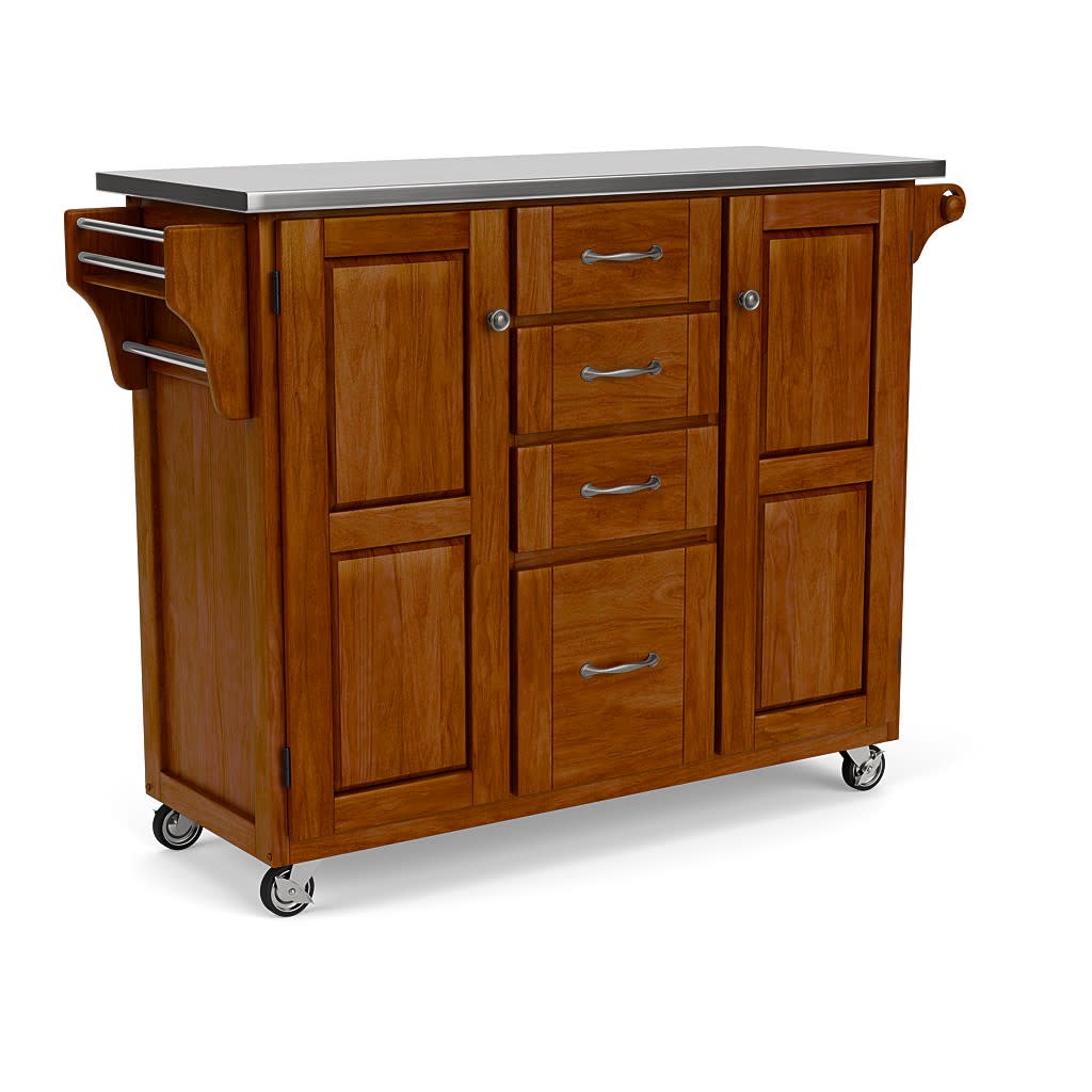 Homestyles Create-a-Cart Brown Kitchen Cart