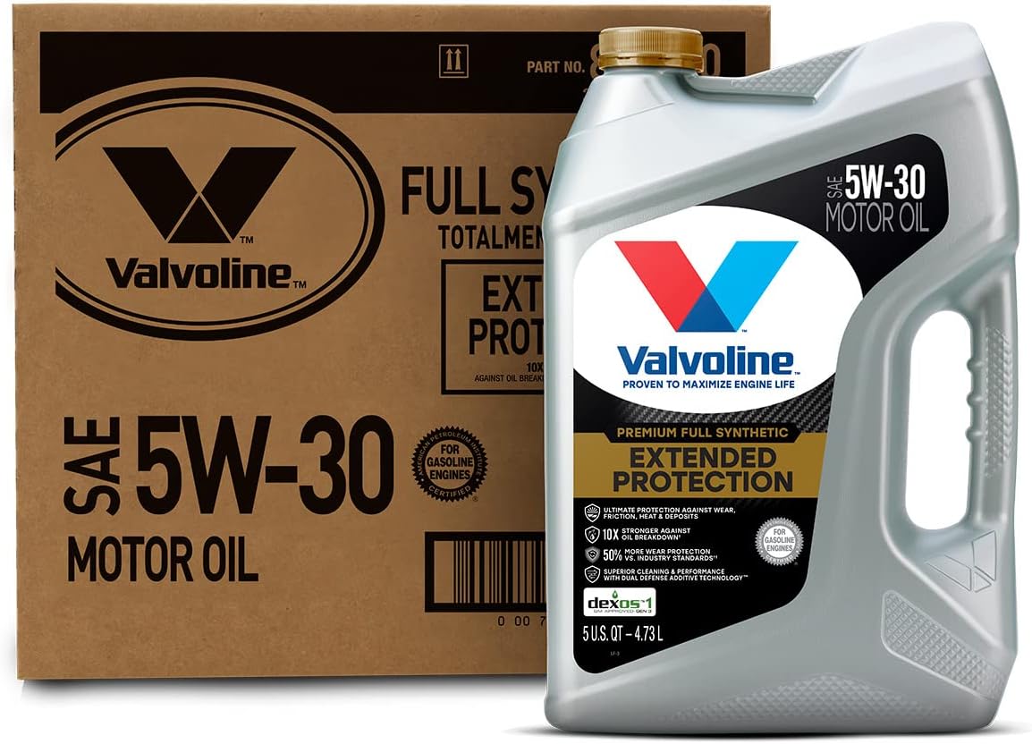 Valvoline Extended Protection SAE Full Synthetic Motor Oil SAE 5W-30 5 QT. Case of 3