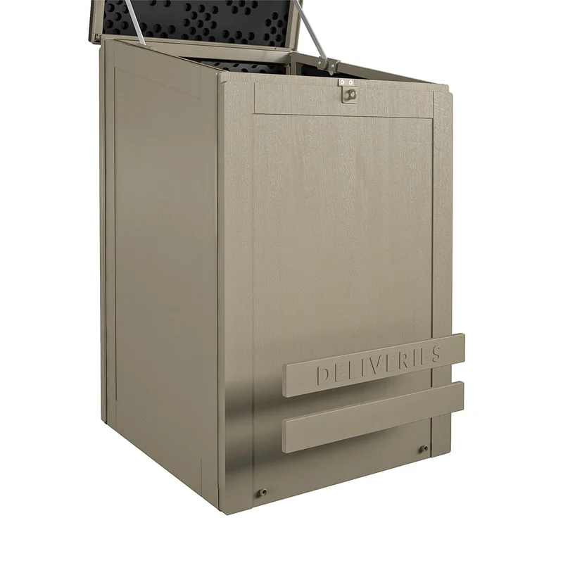 Cosco 88333BTN1E Outdoor LIving BoxGuard®. Large Lockable Package Delivery and Storage Box. 6.3 cubic feet. Tan