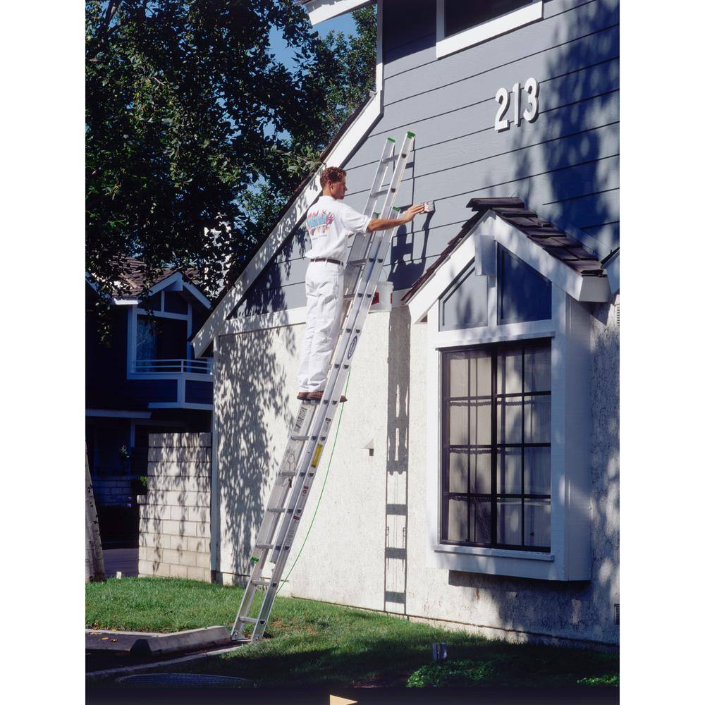 Werner D1220-2 20 ft. Aluminum Extension Ladder with 225 lbs. Load Capacity Type II Duty Rating