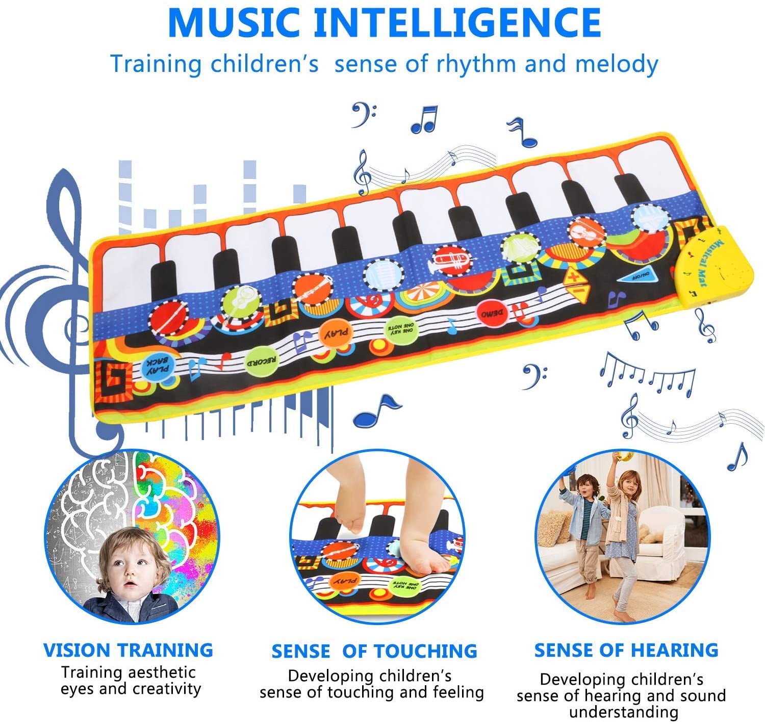 Cyiecw Piano Music Mat. Keyboard Play Mat Music Dance Mat