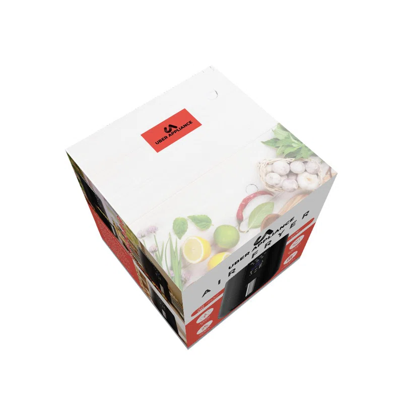 Uber Appliance Air Fryer XL - High Power Oven Kitchen Appliances-Best Seller Large Air Fryer 5 Qt Digital Display with 8 Pre-Set Functions. 5 quart. Black