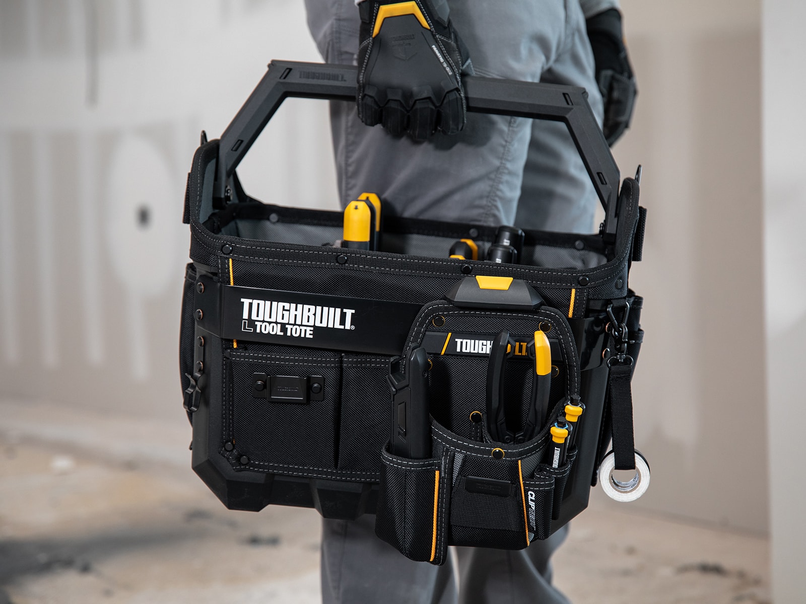 TOUGHBUILT Large Black Polyester 16-in Tool Tote
