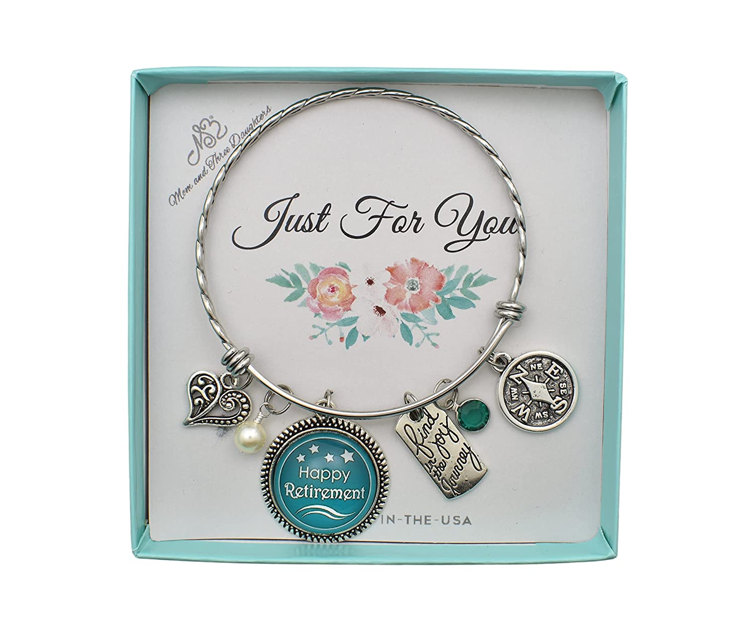 Happy Retirement Women-s Bangle Bracelet Stainless Steel