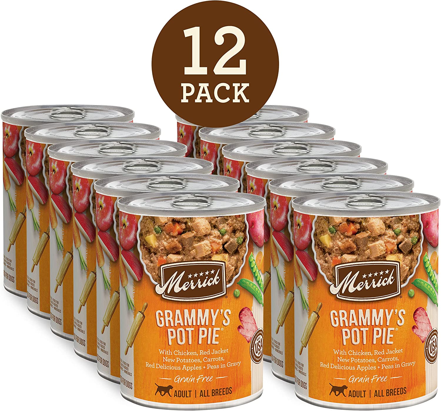 Merrick Grain Free All Breed Sizes Canned Wet Dog Food (Case of 12)