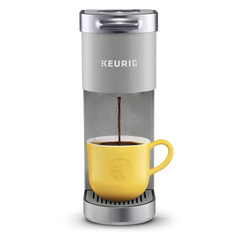 Keurig K-Mini Plus Coffee Maker. Single Serve K-Cup Pod Coffee Brewer. 6 to 12 oz. Brew Size. Stores up to 9 K-Cup Pods. Studio Gray
