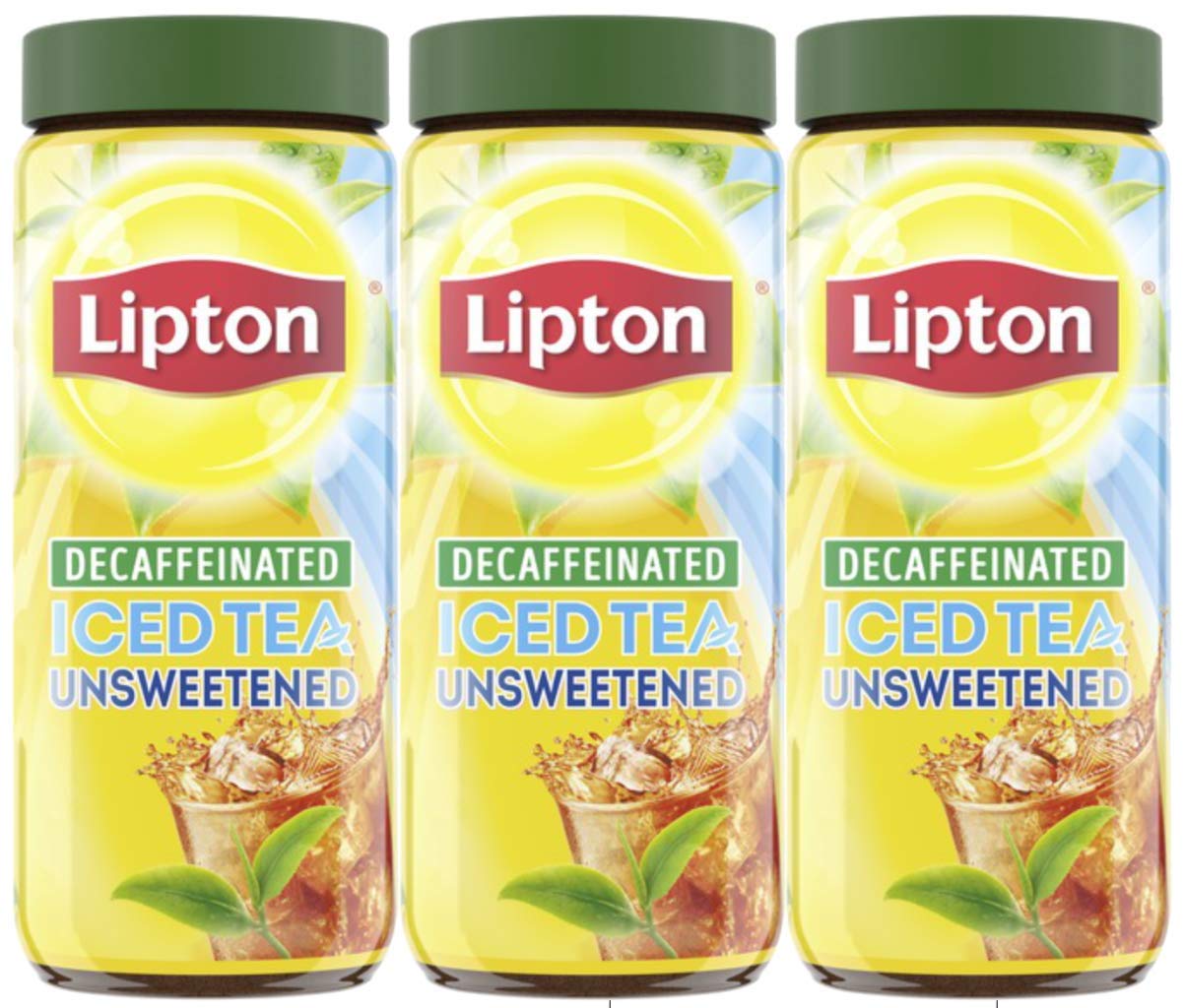 Lipton Decaffeinated and Unsweetened Iced Tea Mix. 3 Ounce (Pack of 3)