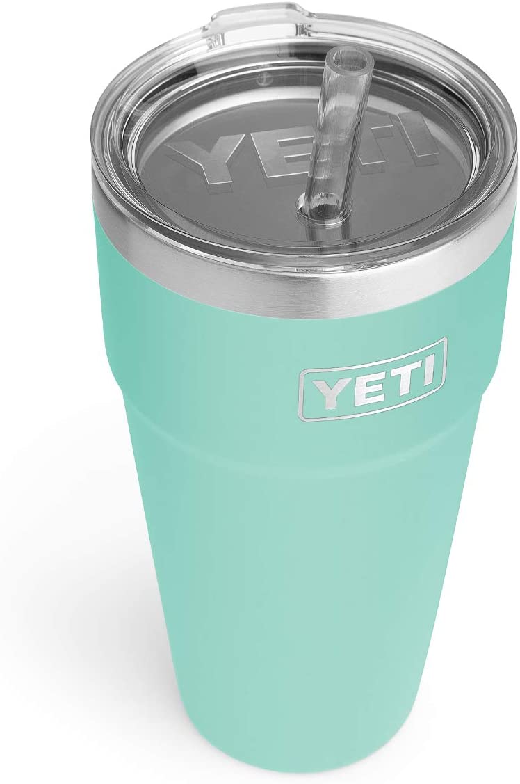 YETI Rambler 26 oz Straw Cup. Vacuum Insulated. Stainless Steel with Straw Lid. Seafoam