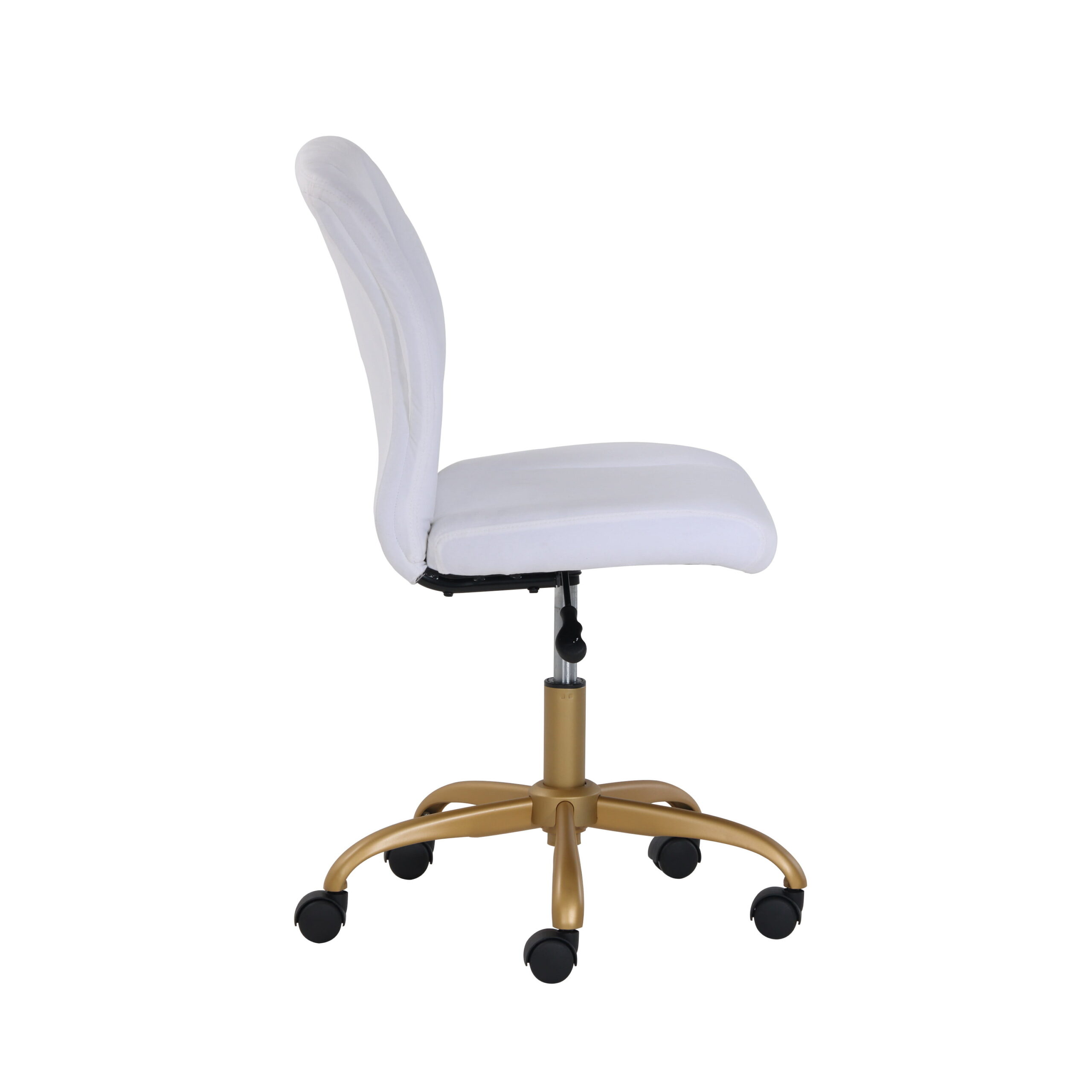 Mainstays Plush Velvet Office Chair. White