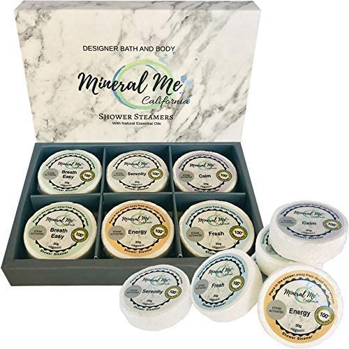 Shower Bombs w/Organic Essential Oils - Set of 6 Aromatherapy Shower Steamers