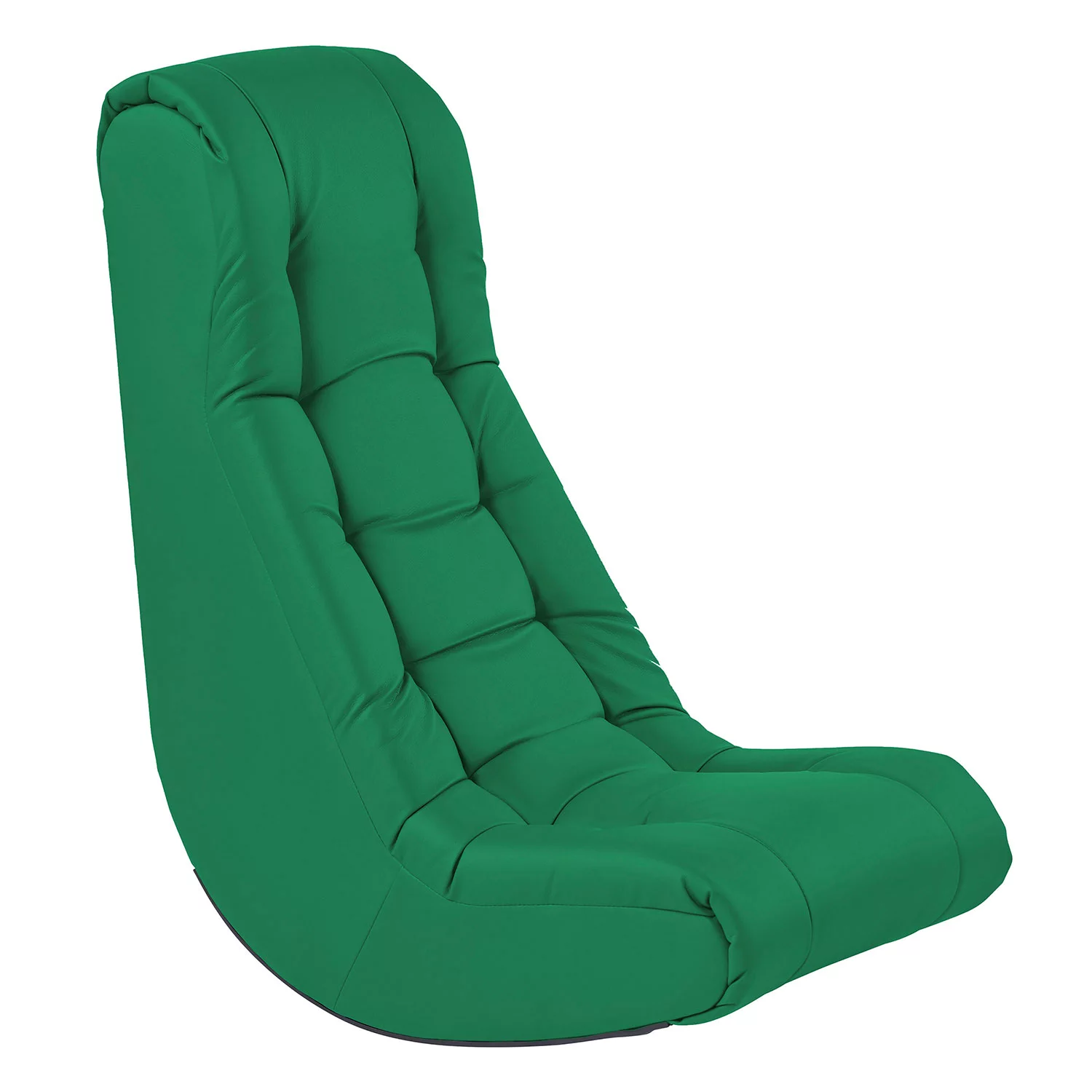 Factory Direct Partners - Soft Floor Rocker - Cushioned Ground Chair for Kids Teens and Adults - Great for Reading. Gaming. Meditating. TV - Green