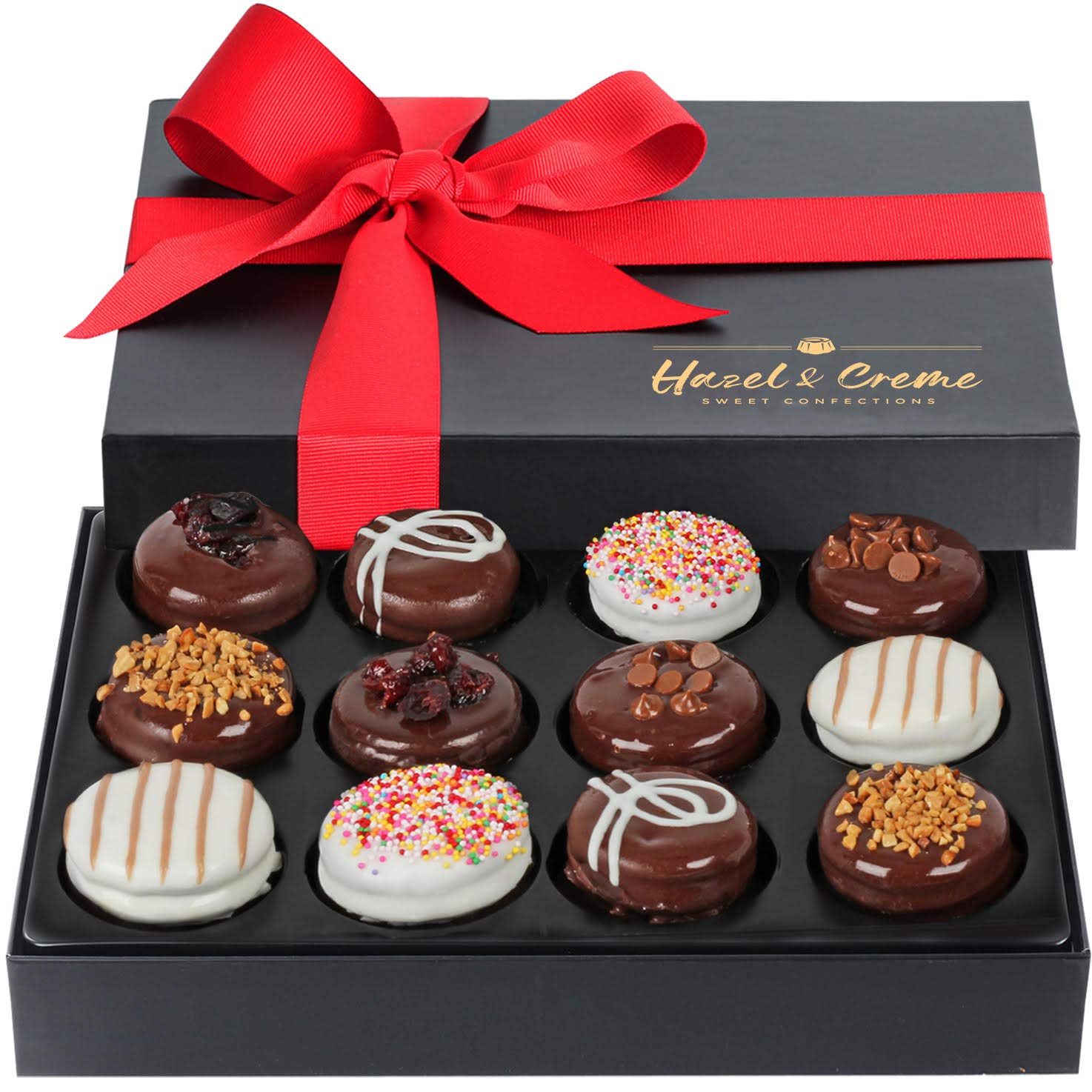 Hazel & Creme Cookies Gift Box - Anniversary Food Gift - Valentines Gourmet Food Gift For Women & Men